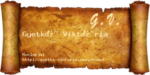 Gyetkó Viktória névjegykártya